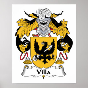 Villa Familienwappen Poster