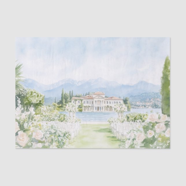 Villa Italia Comer See Seidenpapier (Vorderseite)