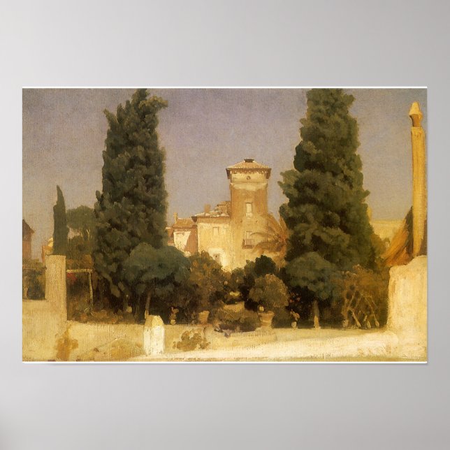 Villa Malta, Rom von Lord Frederic Leighton Poster (Vorne)