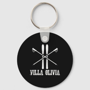 Villa Olivia Illinois Skifahrer beim Abfahrtsskila Schlüsselanhänger