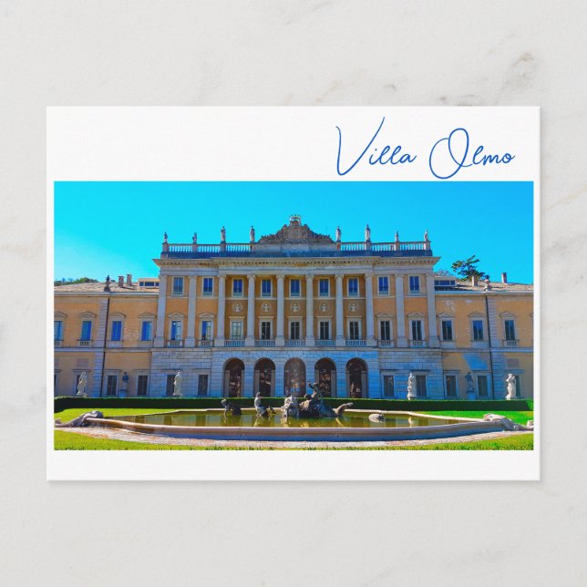 Villa Olmo Lake Como Italien Postkarte (Vorderseite)