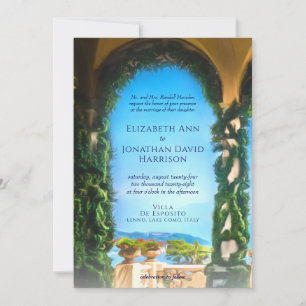 Villa Saroli Hochzeit in Urlaubsort Einladung