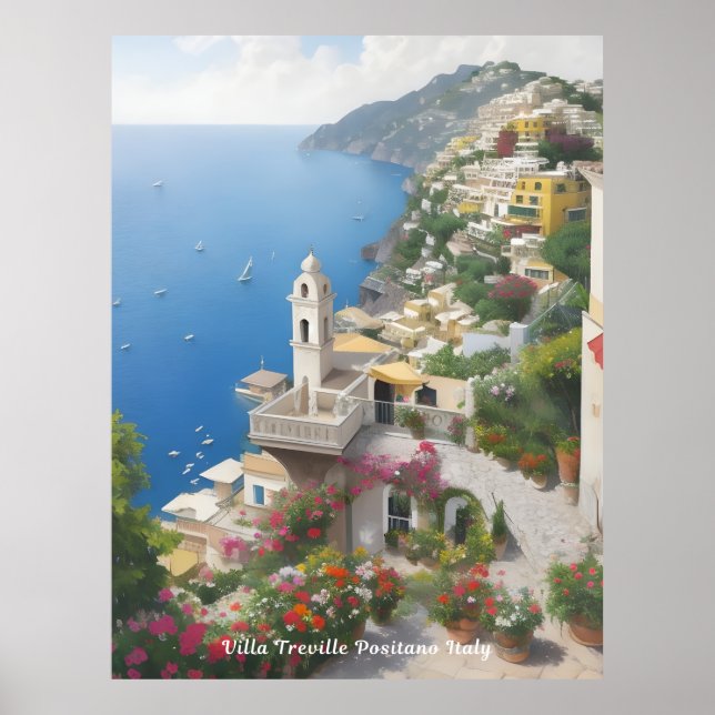 Villa Treville Positano Italien Poster (Vorne)