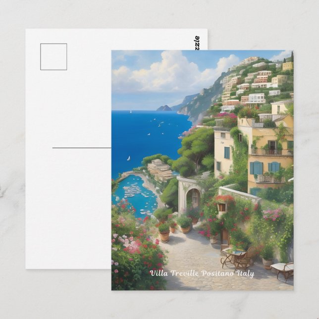 Villa Treville Positano Italien Postkarte (Vorne/Hinten)