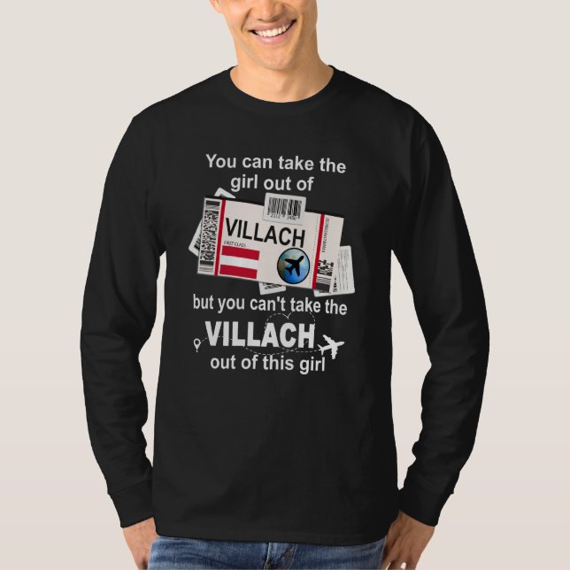 Villach Boarding Pass Villach Mädchen Villach T-Shirt (Vorderseite)