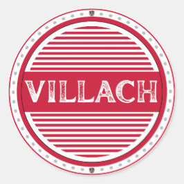 Villach City Pride Emblem – Austrian Identity Runder Aufkleber