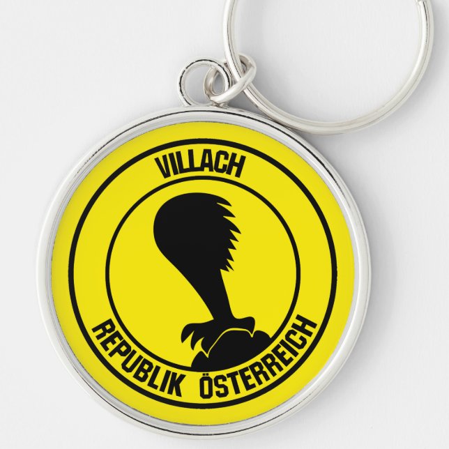 Villach Round Emblem Schlüsselanhänger (Vorne)