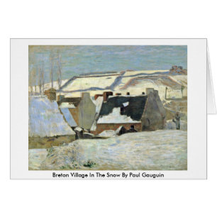 Village breton dans la neige par Paul Gauguin