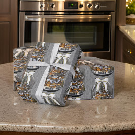 Village Christmas Snow Globe Geschenkpapier