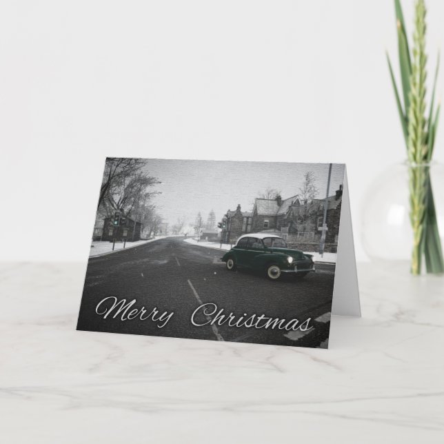 Village classique de l'anglais de carte de Noël de (Devant)