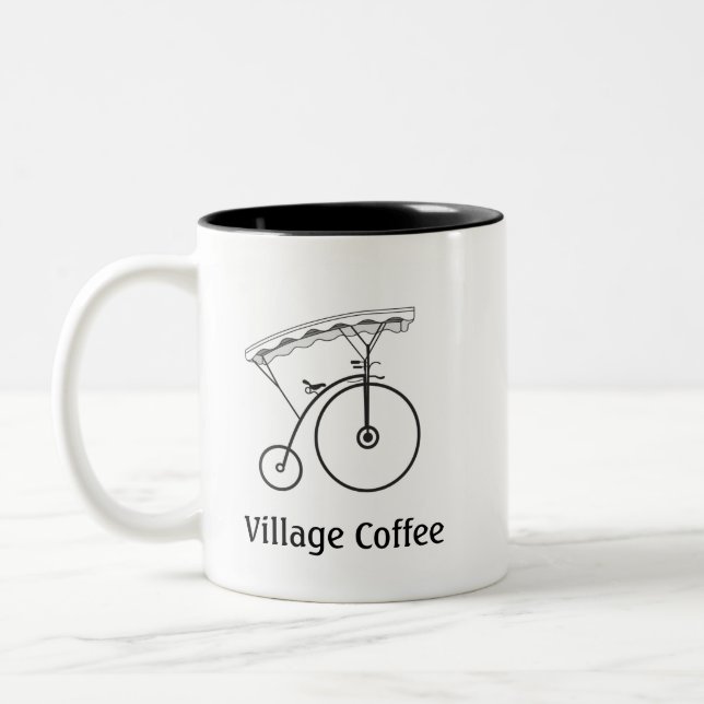 Village Coffee Zweifarbige Tasse (Links)