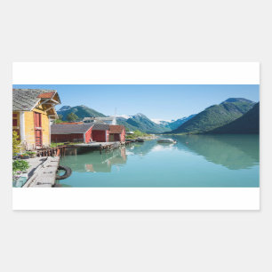 Village de Fjærland et d'un autocollant de
