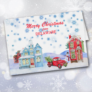 Village de neige du Delaware Christmas Card