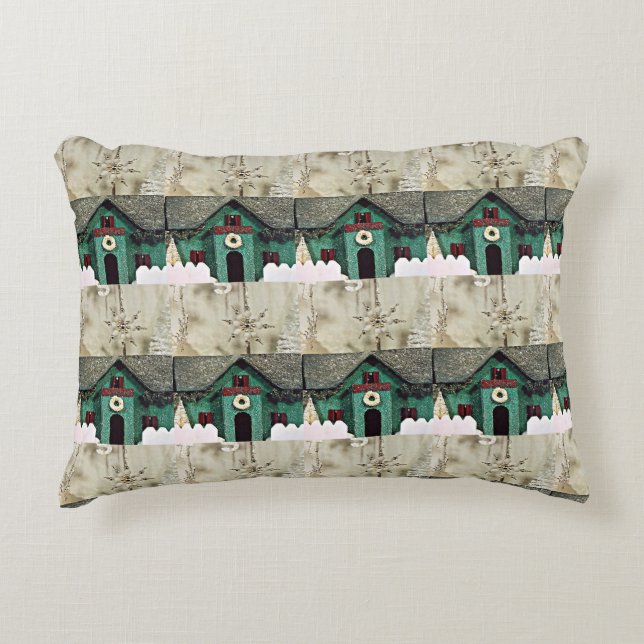 **VILLAGE DE NOËL**  COUSSIN (Devant)