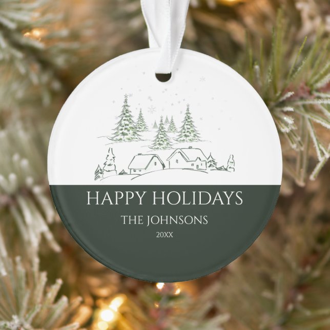 Village de Noël enneigé (Arbre)