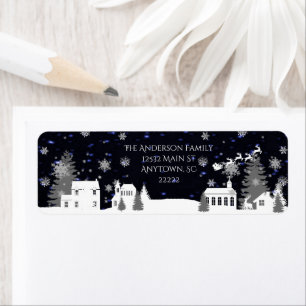 Village de Noël Étiquettes de adresse