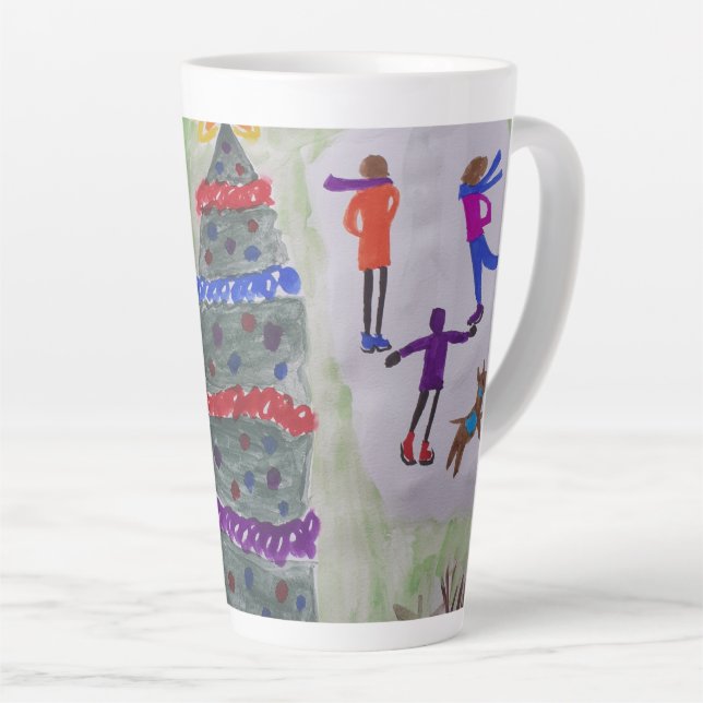 Village de Noël Latte Mug (Angle droit)