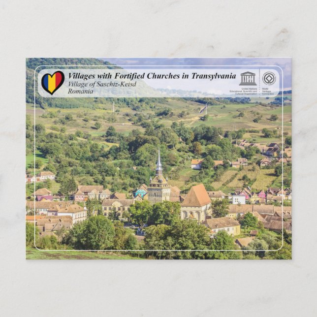 Village de Saschiz-Keisd UNESCO carte postale (Devant)
