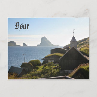 Village féroïen de Bøur : Carte postale
