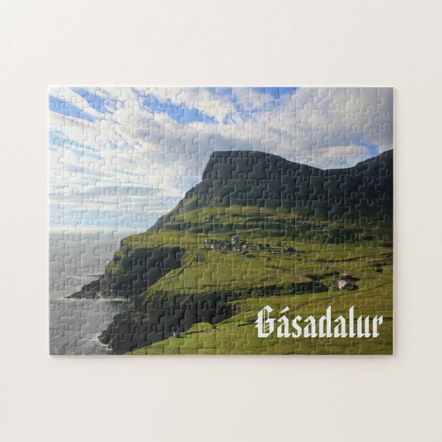 Village féroïen de Gásadalur : Puzzle (Horizontal)