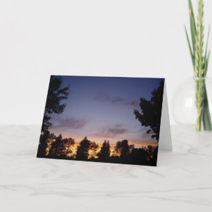 "Village Horizon Sunset #1" Dankeschön Karte