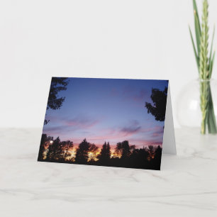 "Village Horizon Sunset #2" Dankeschön Karte