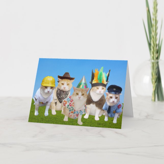 Village Kätzchen Funny Birthday Card Karte (Vorderseite)