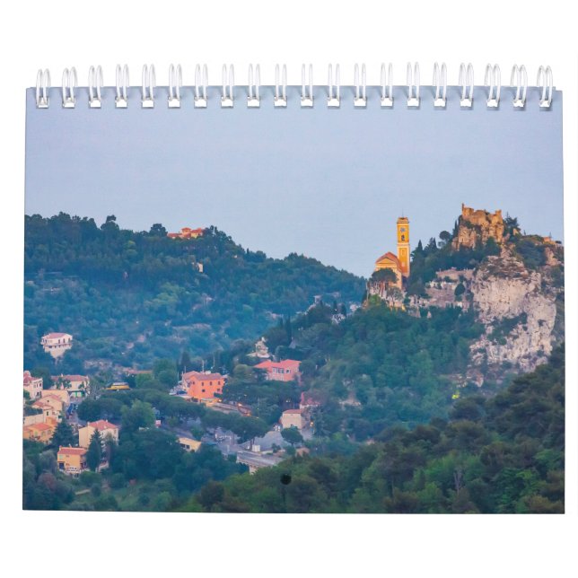 Village médiéval d'Eze, Calendrier Côte d'Azur (Dos)