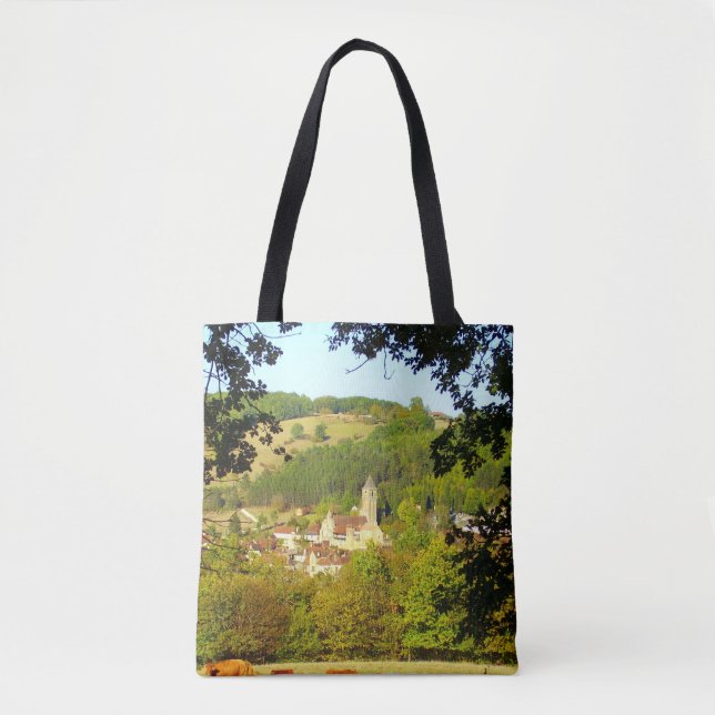Village Plazac, ganz in der Nähe der Printbeutel Tasche (Vorderseite)