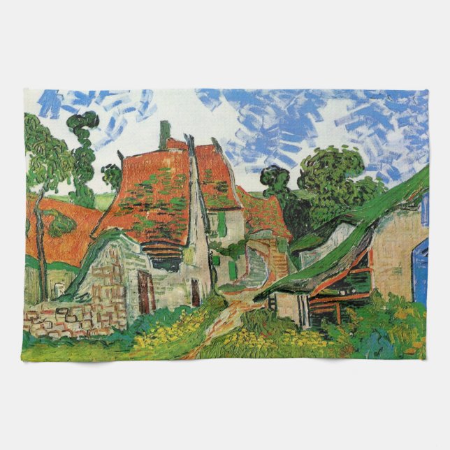 Village Street by Vincent van Gogh Geschirrtuch (Horizontal)