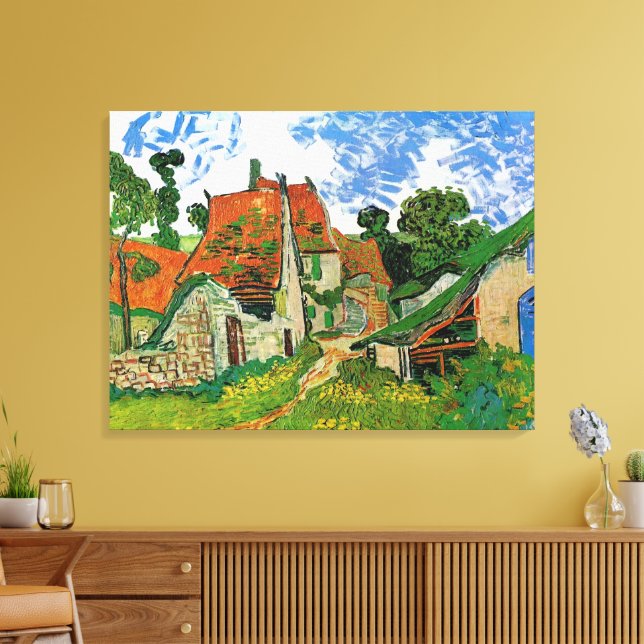 Village Street by Vincent van Gogh Leinwanddruck (Insitu (Wohnzimmer))
