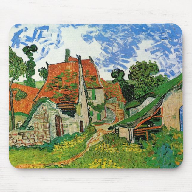 Village Street by Vincent van Gogh Mousepad (Vorne)