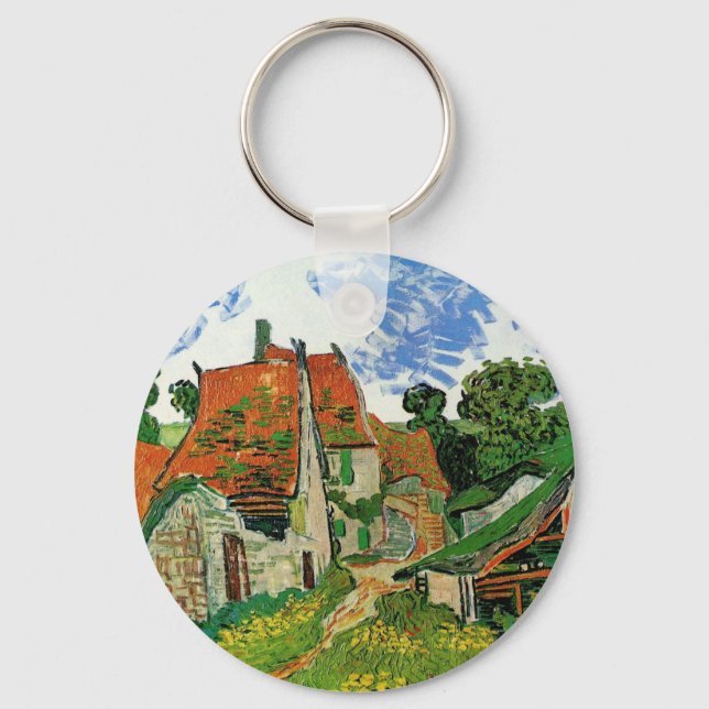 Village Street by Vincent van Gogh Schlüsselanhänger (Vorderseite)