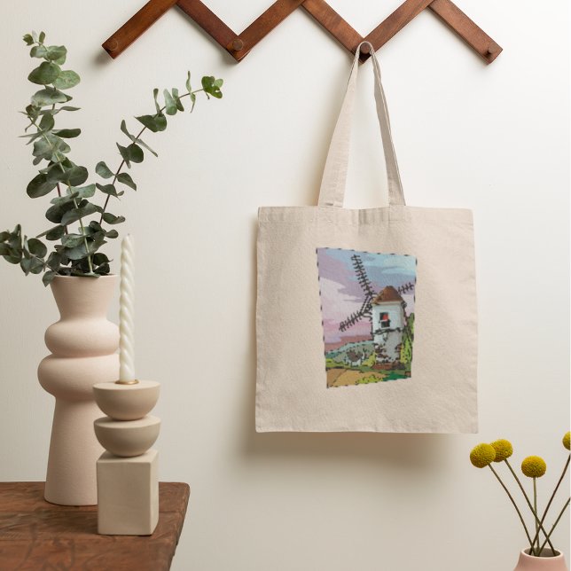 Village Windmill Tote Bag Tragetasche (Von Creator hochgeladen)