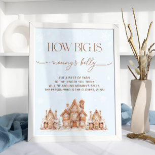 Village Winter Holiday Wie groß ist Mama's Bauch Poster