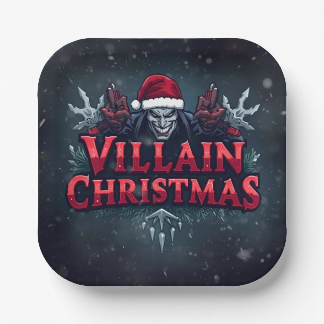  Villain95Store: A Dark Twist on Paper Plate Chr Pappteller (Vorderseite)