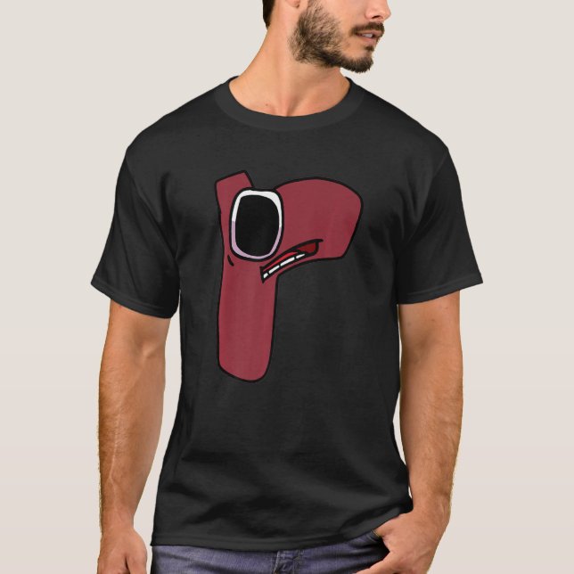 Villain Animated Lowercase Letter or Boys Alphabet T-Shirt (Vorderseite)