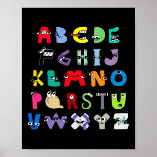 Villain Letter Abc Learning Boys Matching Evil Alp Poster
