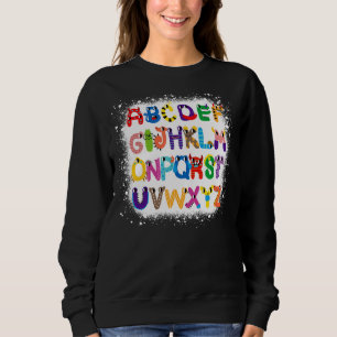 Villain Letter Abcs Bleached Boys Evil Alphabets B Sweatshirt