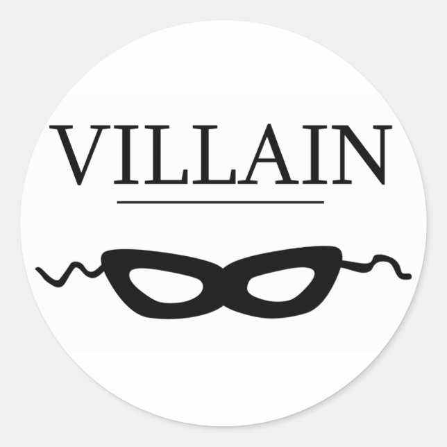 Villain Runder Aufkleber (Vorderseite)