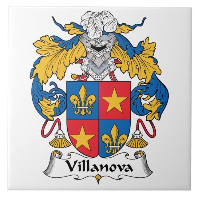 Villanova Familienwappen Fliese (Vorderseite)