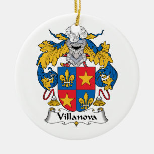 Villanova Familienwappen Keramik Ornament