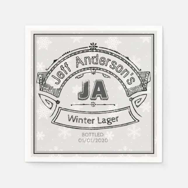 Villard Briefmarke Matching Untersetzer auf karier Serviette (Vorderseite)