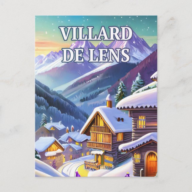 Villard de Lens: Elegante Alpine in einem Monitor Postkarte (Vorderseite)