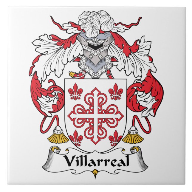 Villarreal-Familienwappen Fliese (Vorderseite)