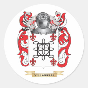 Villarreal-Familienwappen (Wappen) Runder Aufkleber