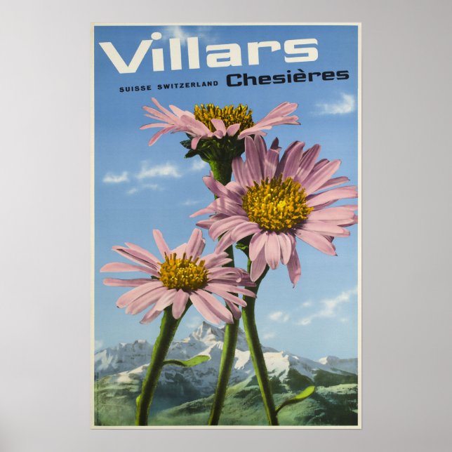Villars, Alpes suisses, Affiche de ski (Devant)