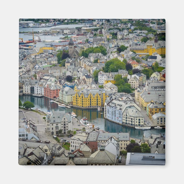 Ville Art Nouveau Alesund, aimant Norvège (Devant)