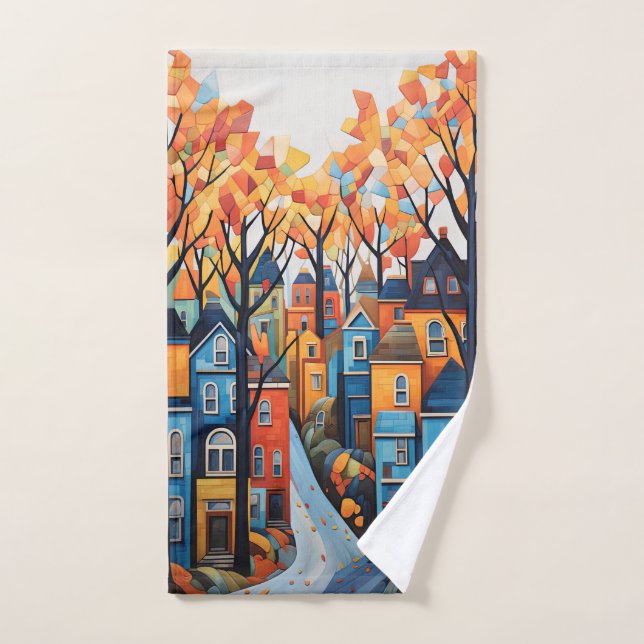 Ville colorée (Serviette à main)