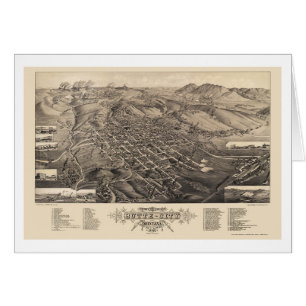 Ville de butte, carte panoramique de la TA - 1884
